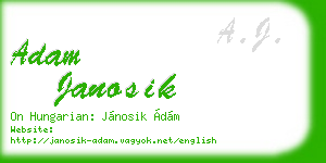 adam janosik business card